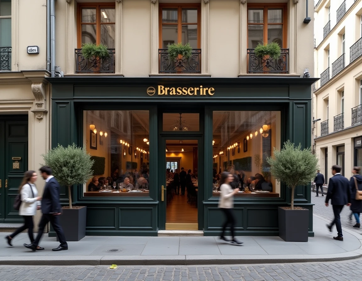 Façade extérieure de la nouvelle adresse du restaurant Dubraz à Paris en 2026, architecture haussmannienne et design contemporain